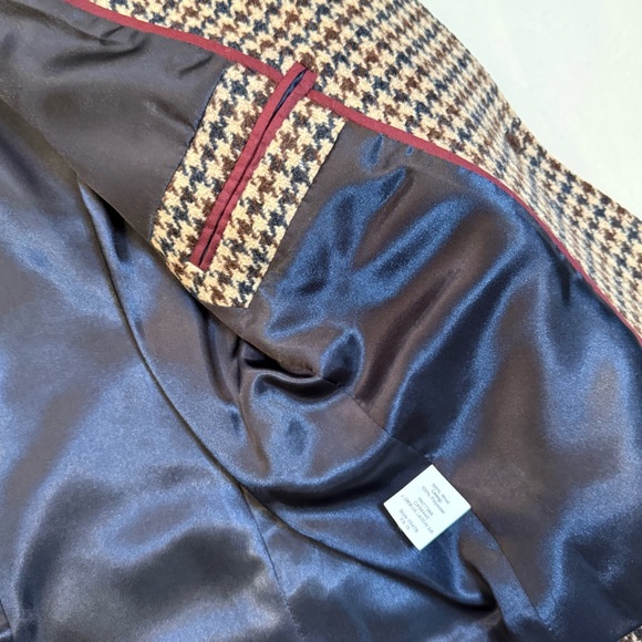 J. Crew Black and Tan Houndstooth Blazer - Picture 8 of 11